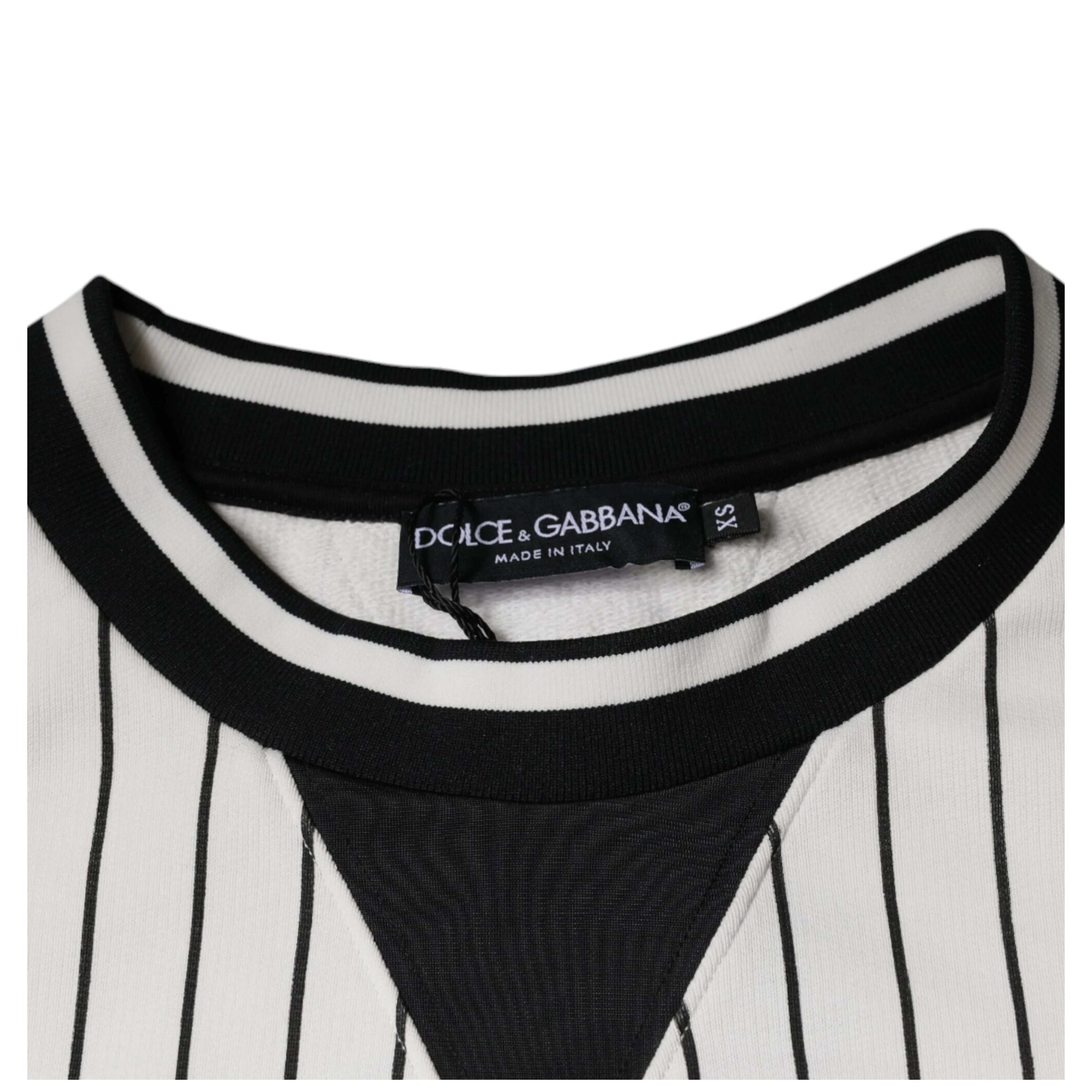 Black White Stripes Logo Sweatshirt Sweater
