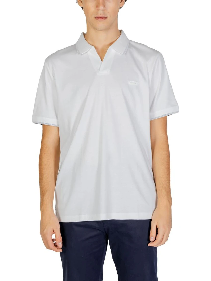 White Cotton Polo Shirt