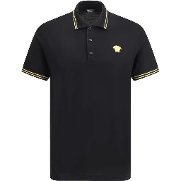 Black Cotton Polo Shirt