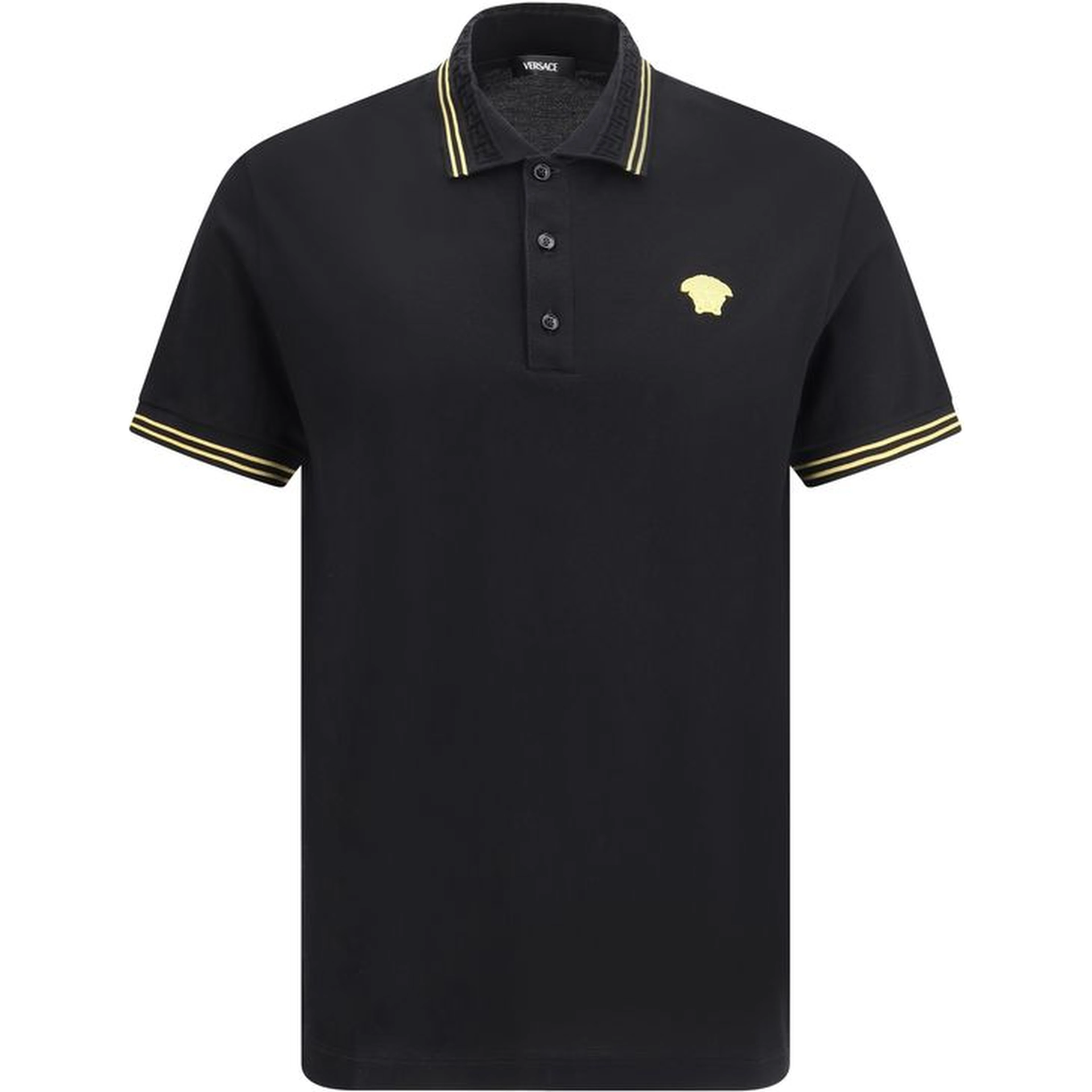 Black Cotton Polo Shirt
