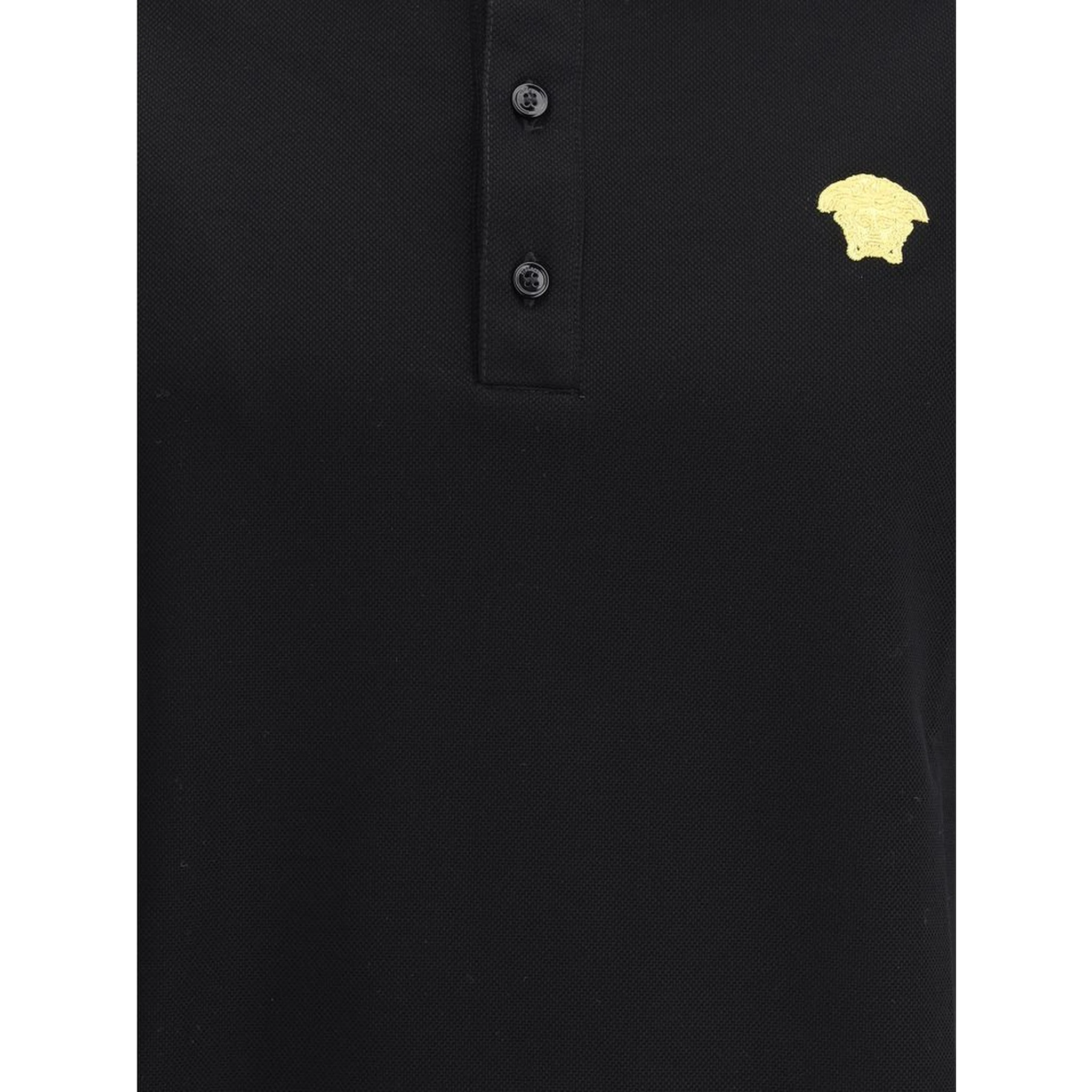 Black Cotton Polo Shirt