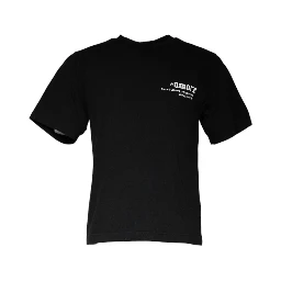 Black Amore Print Cotton Crew Neck T-shirt
