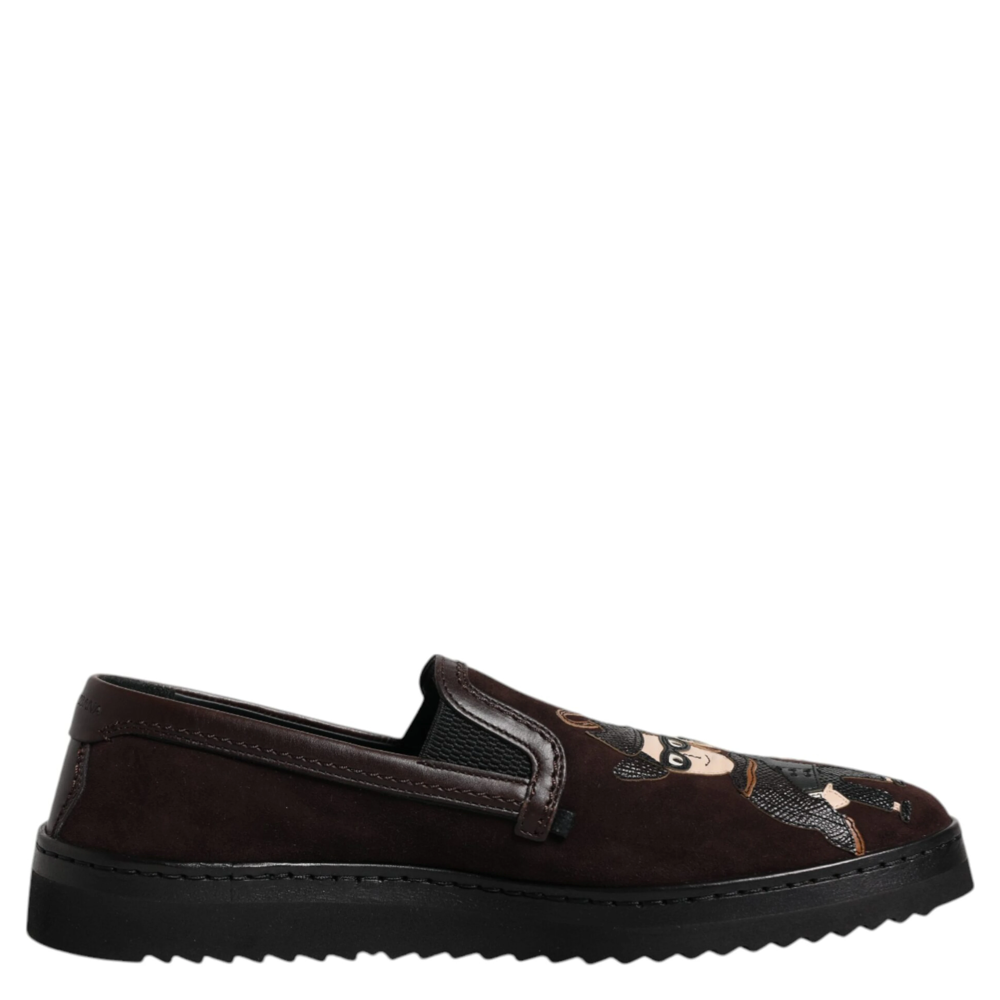 Brown Suede DG Family Slip On Flats Shoes