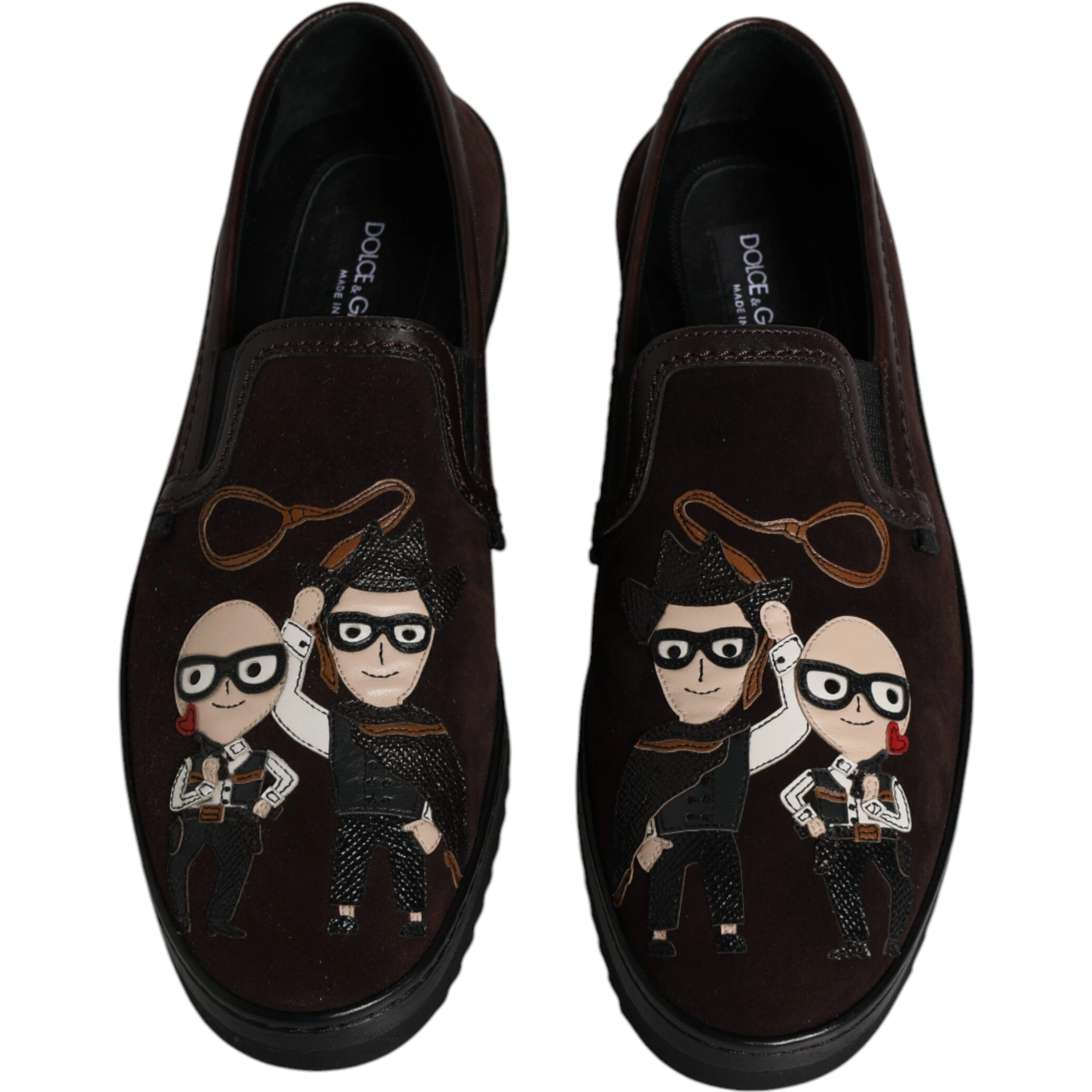 Brown Suede DG Family Slip On Flats Shoes
