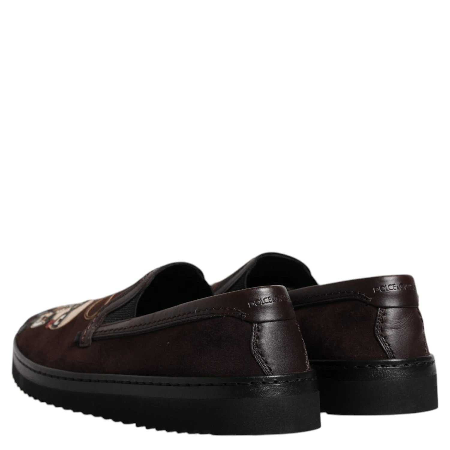 Brown Suede DG Family Slip On Flats Shoes
