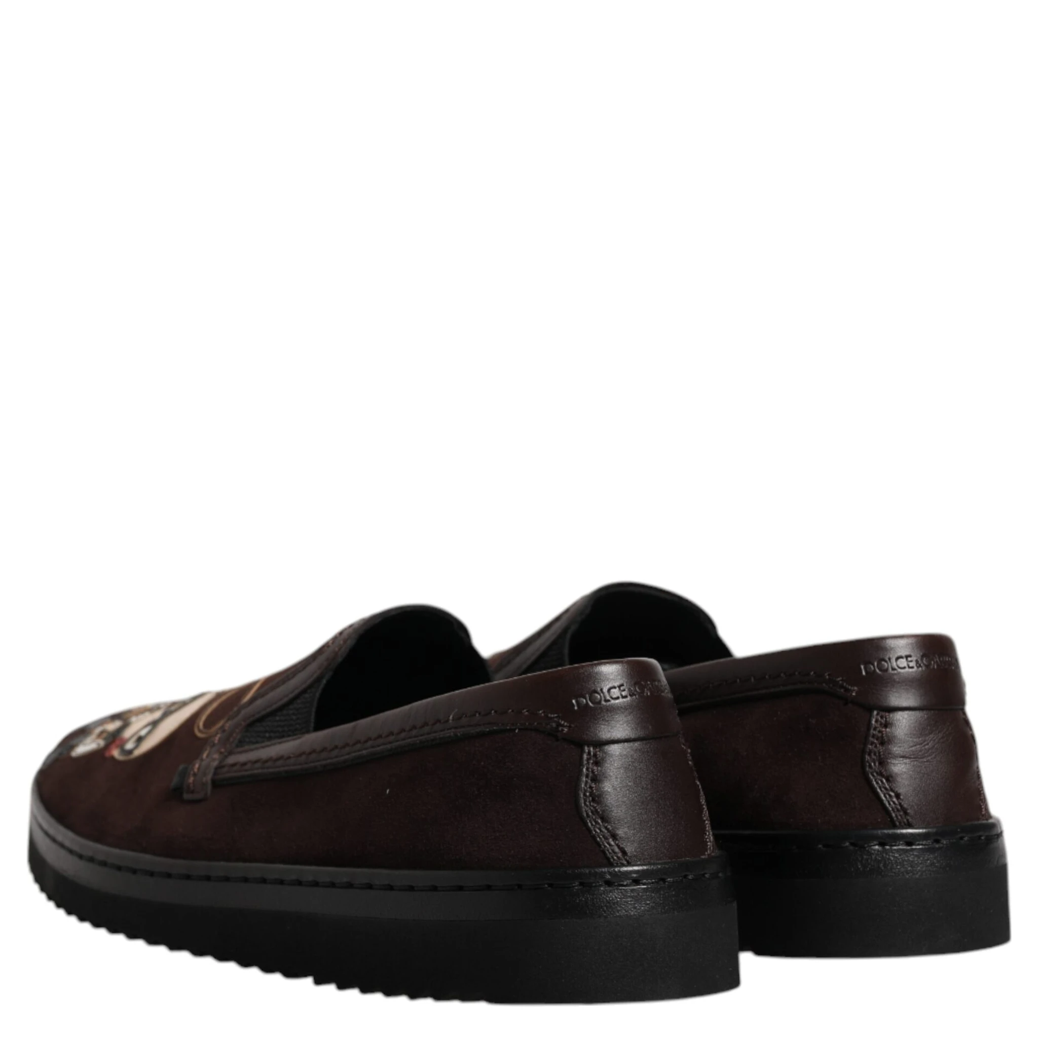 Brown Suede DG Family Slip On Flats Shoes