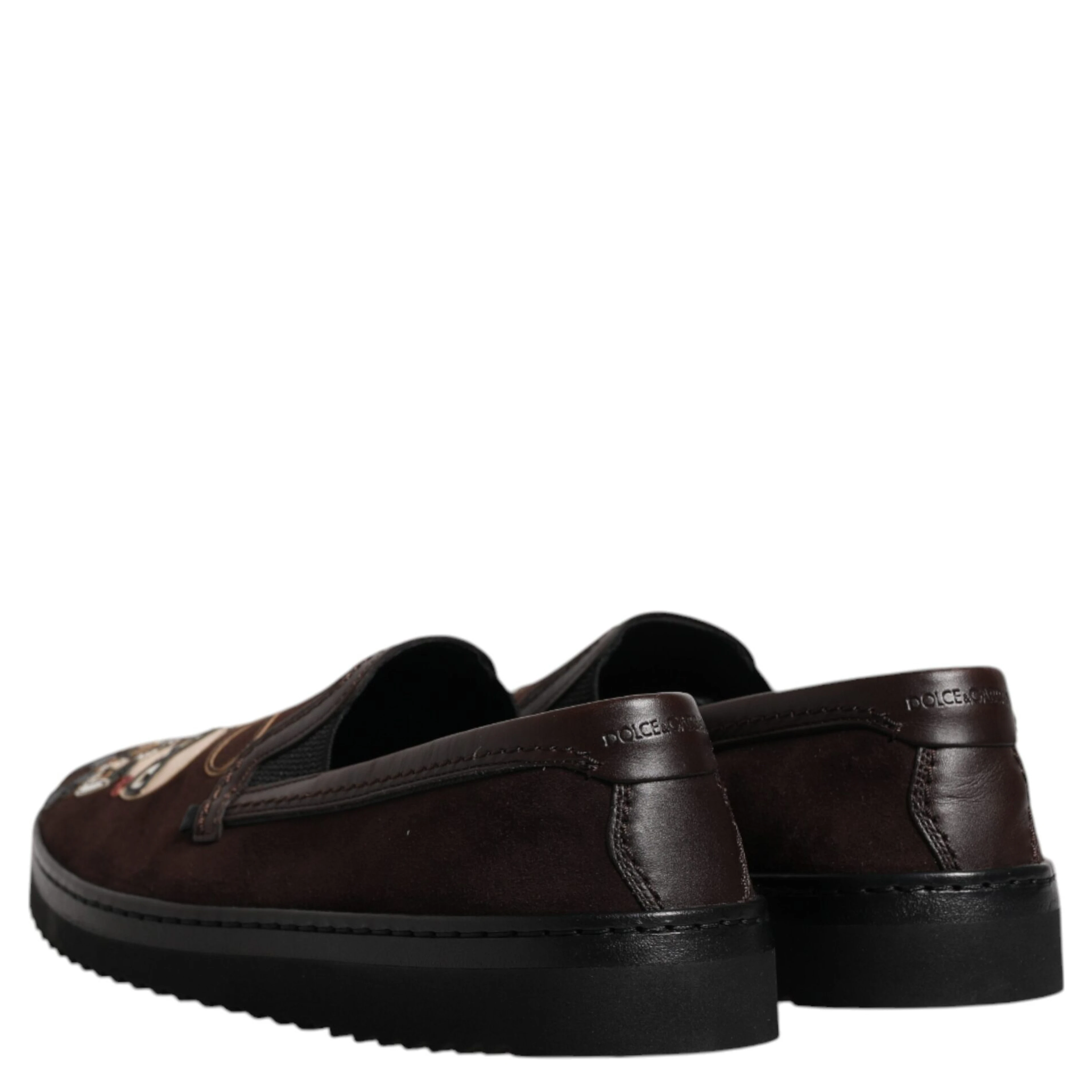 Brown Suede DG Family Slip On Flats Shoes