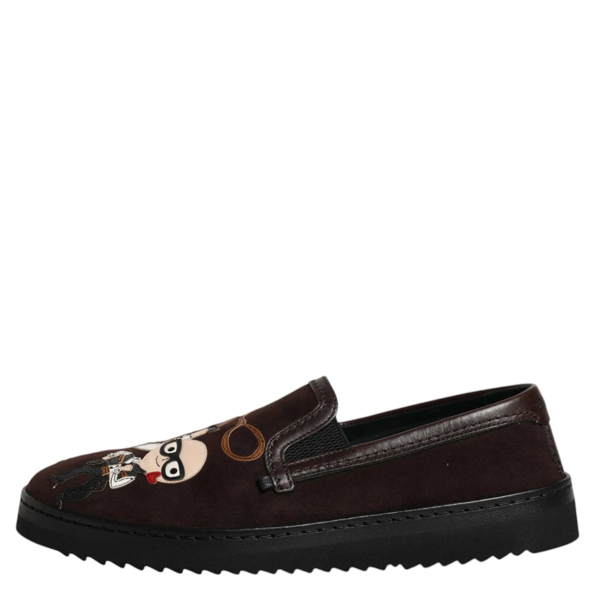 Brown Suede DG Family Slip On Flats Shoes