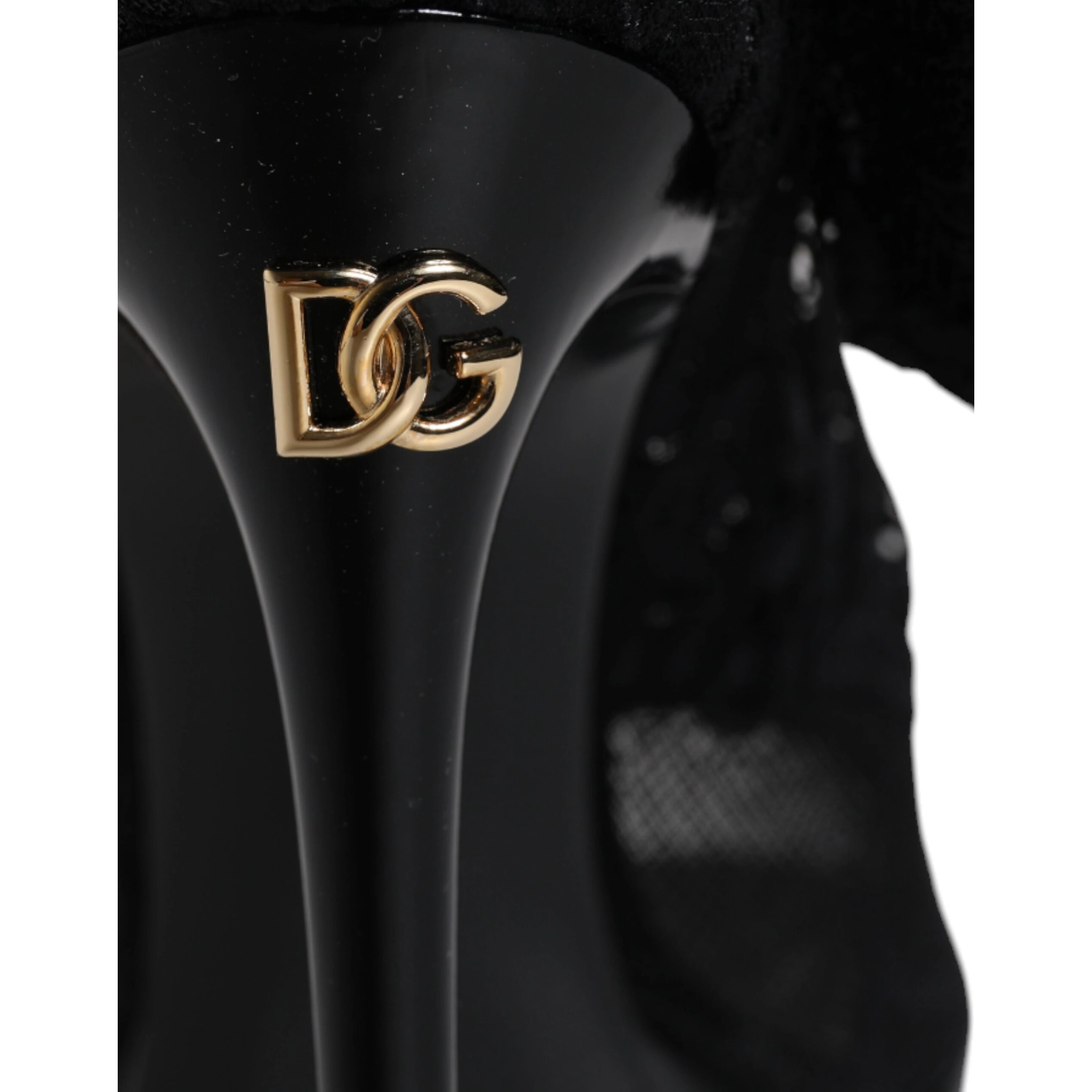 Black Stretch Taormina Lace Boots Shoes