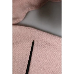 Pink Cashmere Collar Knitted Long Sleeves Top