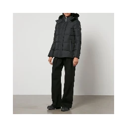 Black Polyester Jacket & Coat