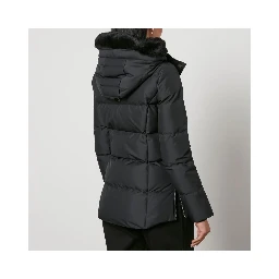 Black Polyester Jacket & Coat