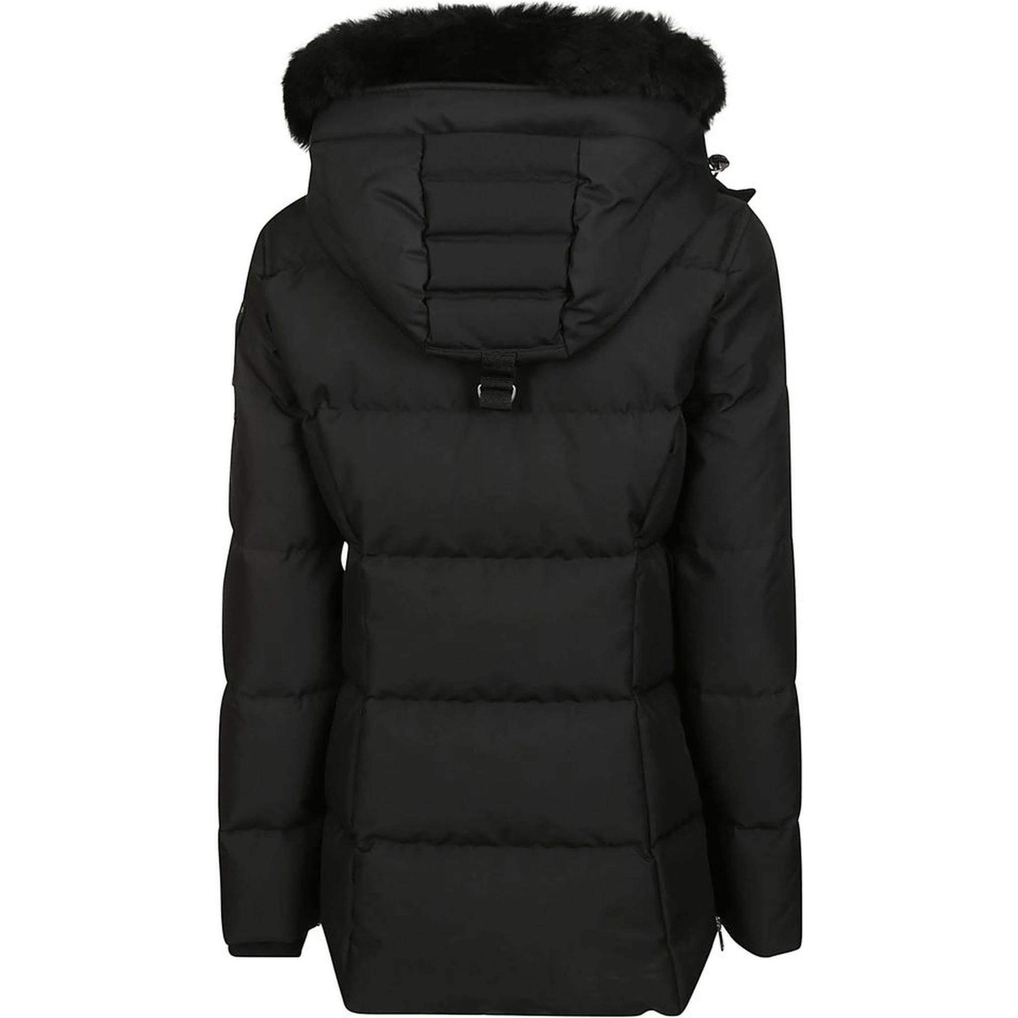 Black Polyester Jacket & Coat