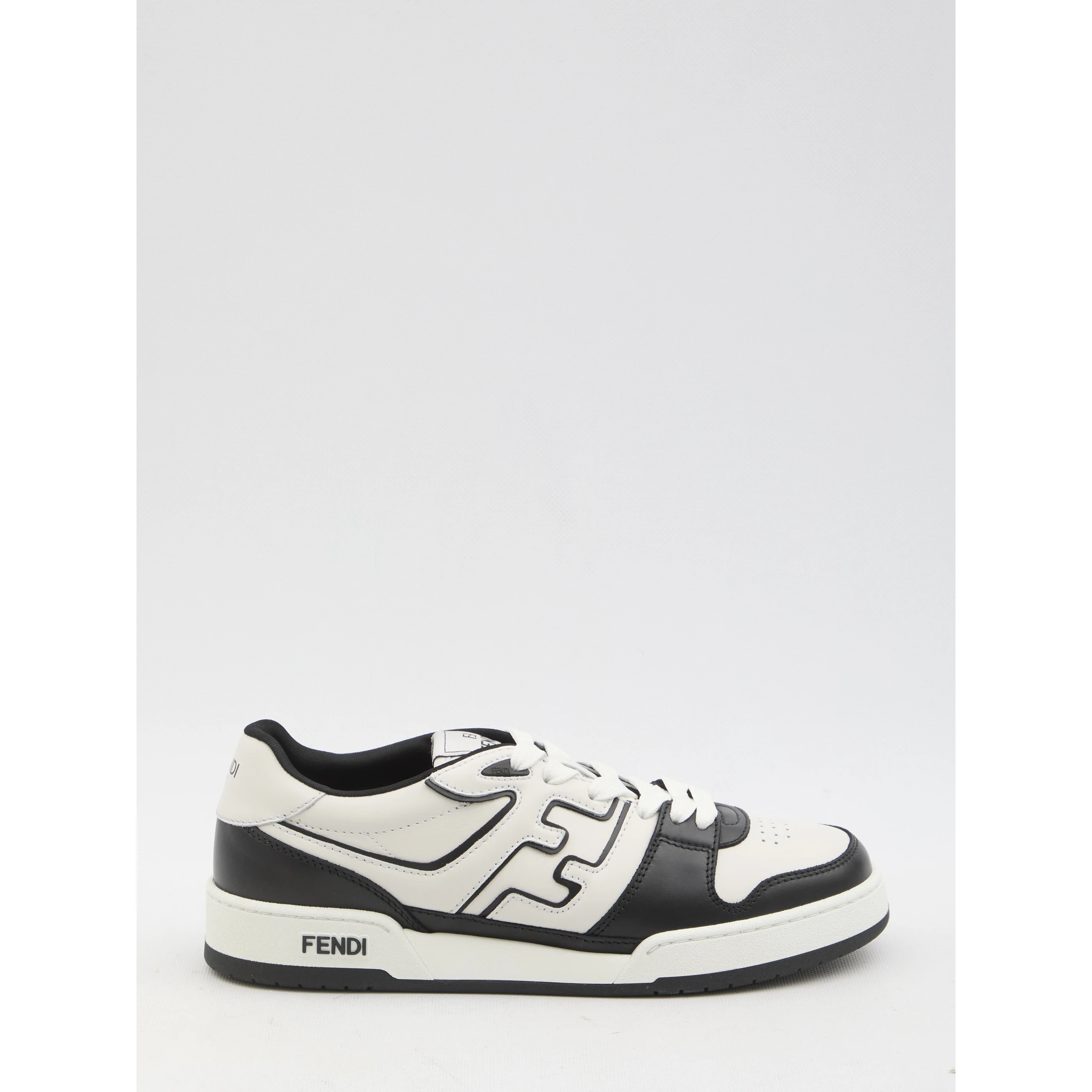 Leather Panelled Lace-up Sneakers In White
