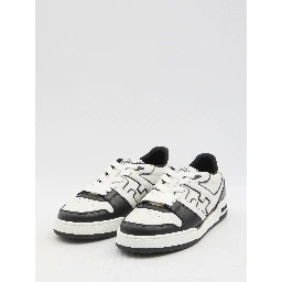 Leather Panelled Lace-up Sneakers In White