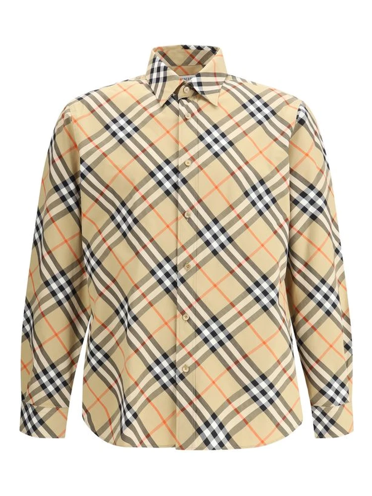 Beige Cotton Pattern Shirt