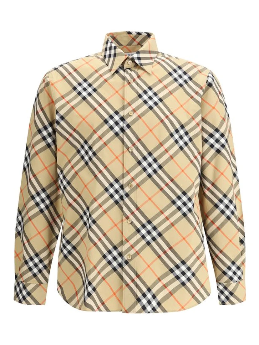 Beige Cotton Pattern Shirt