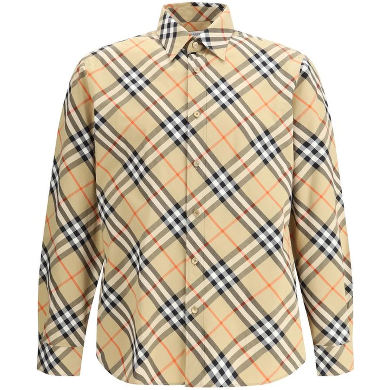 Beige Cotton Pattern Shirt