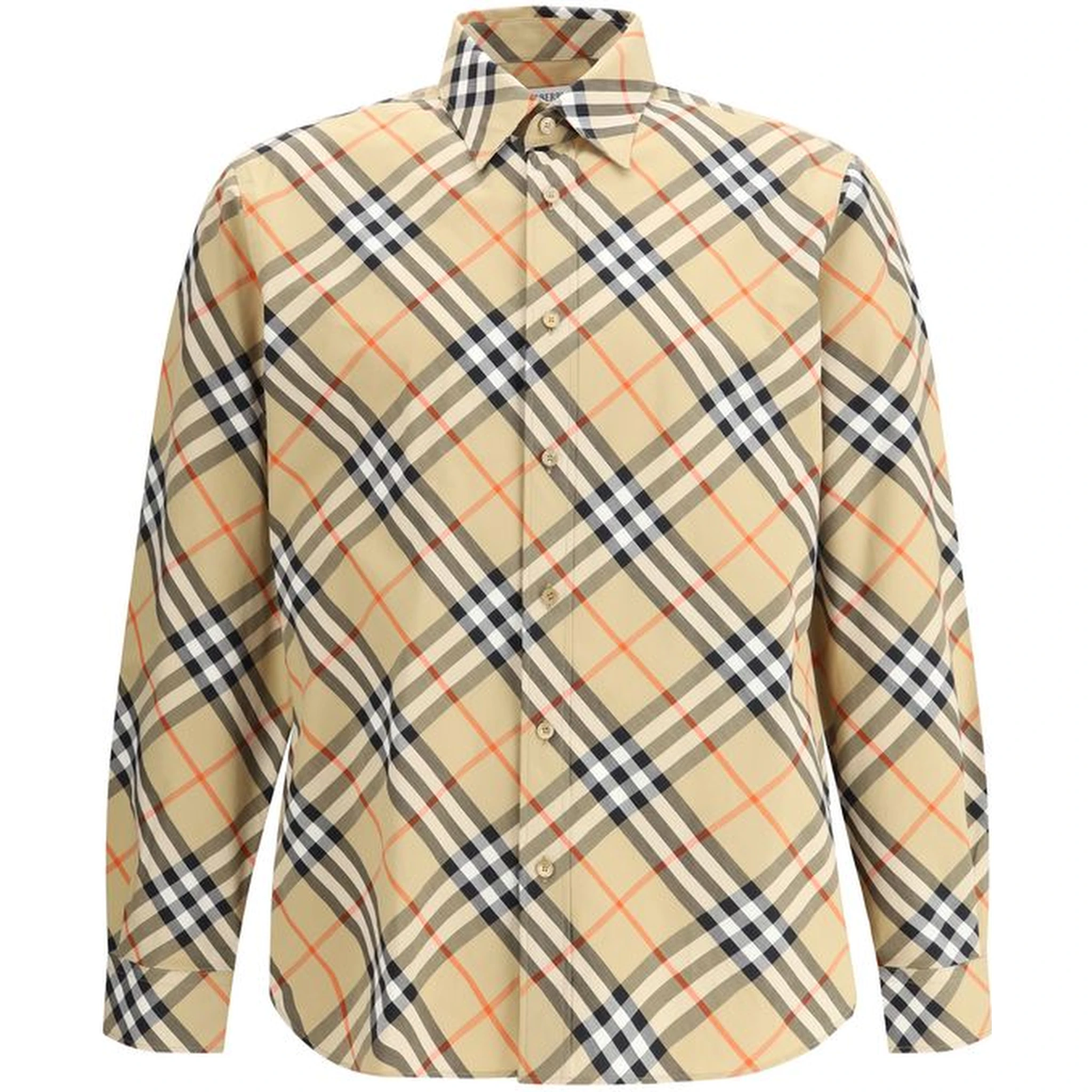 Beige Cotton Pattern Shirt