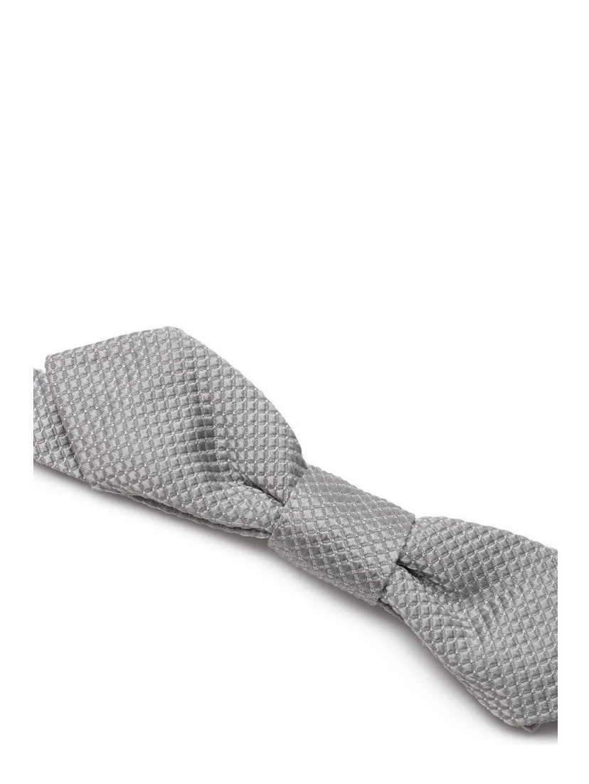 Gray Silk Bowtie
