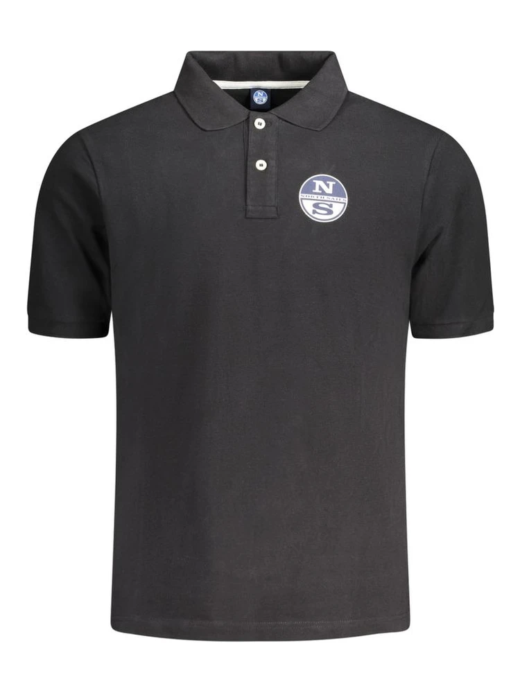 Black Cotton Polo Shirt