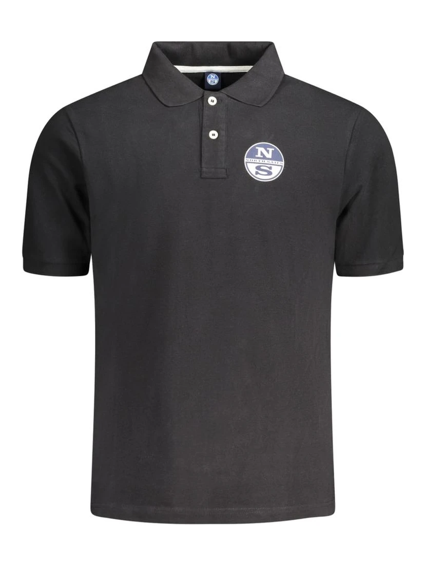 Black Cotton Polo Shirt