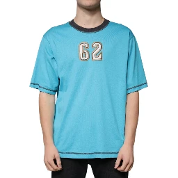 Blue Logo Crew Neck Short Sleeves T-shirt