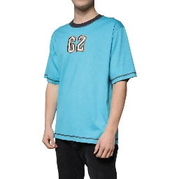 Blue Logo Crew Neck Short Sleeves T-shirt