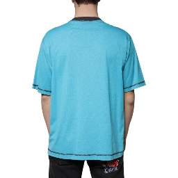 Blue Logo Crew Neck Short Sleeves T-shirt