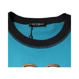 Blue Logo Crew Neck Short Sleeves T-shirt