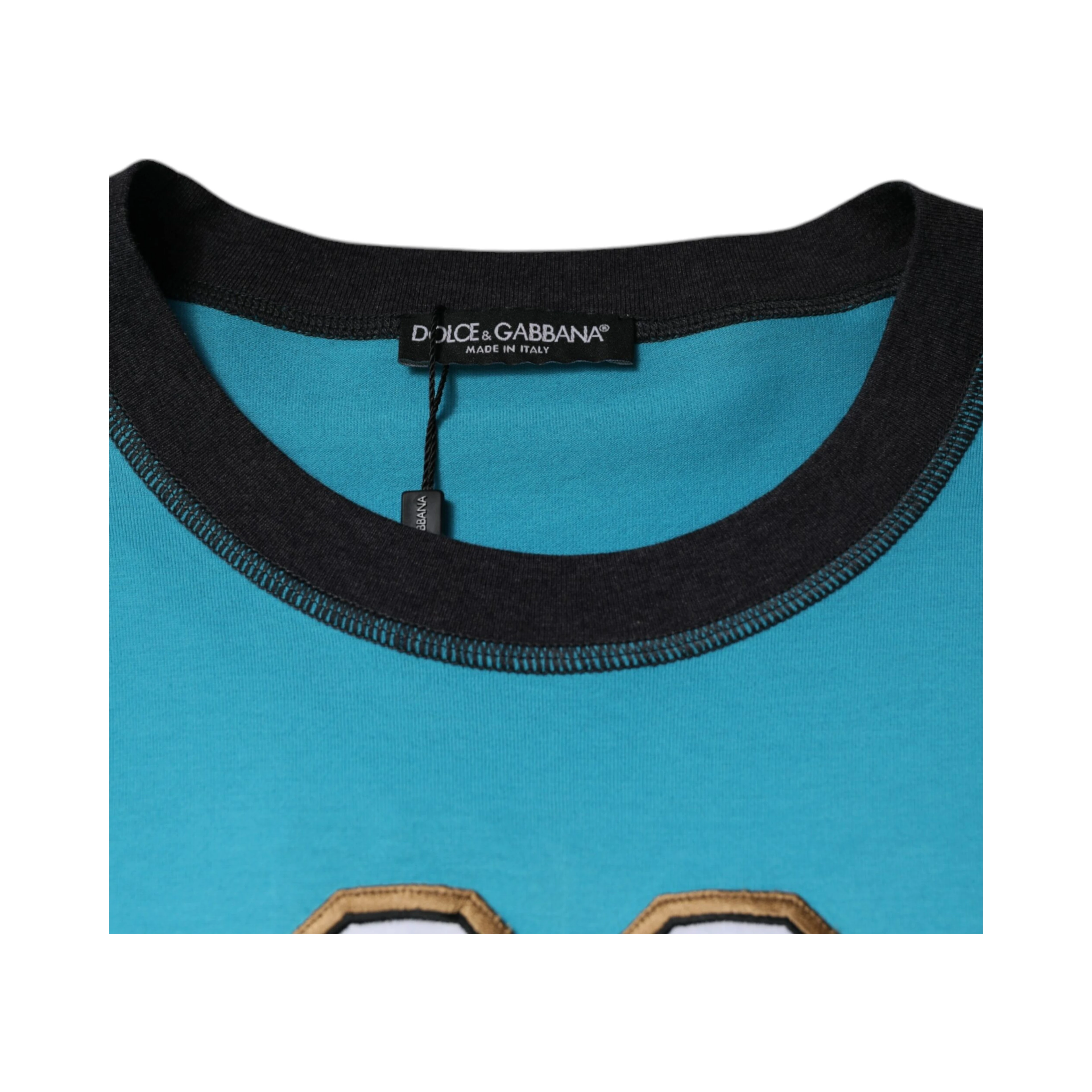 Blue Logo Crew Neck Short Sleeves T-shirt