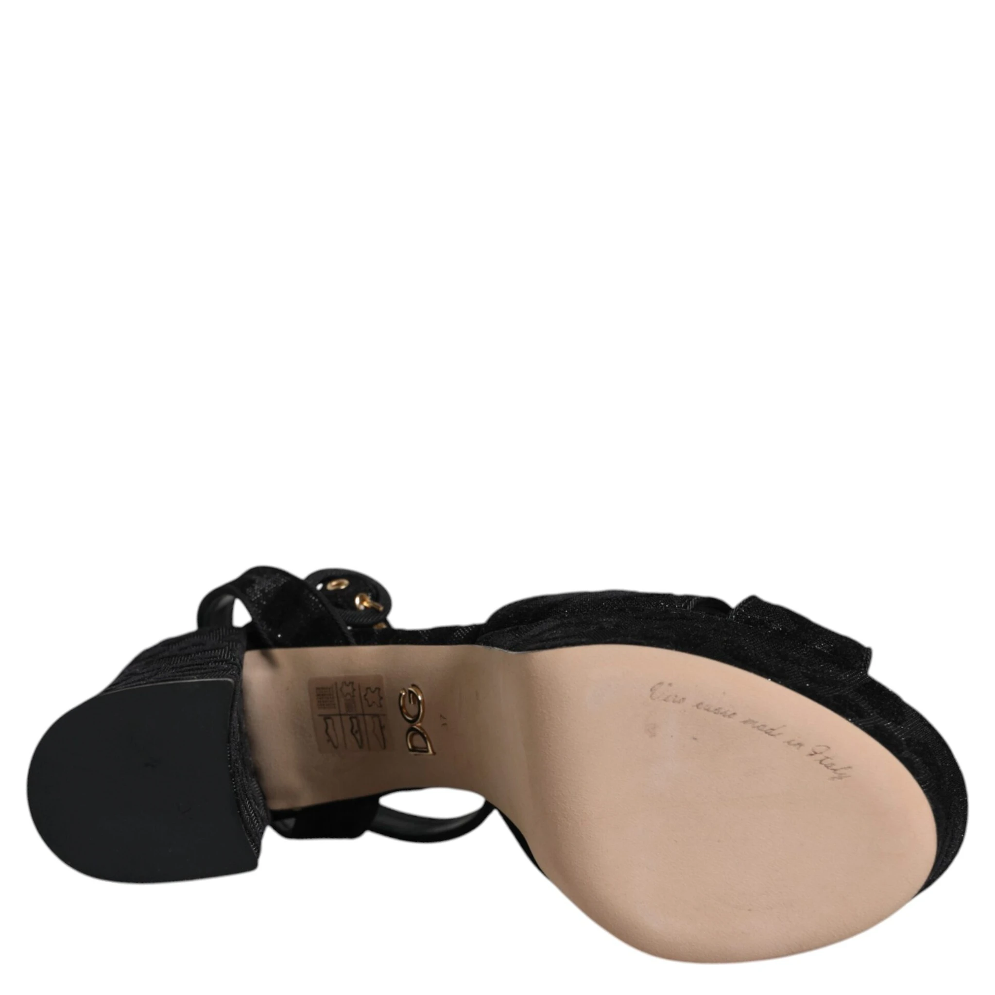 Black Leopard Platform Heels Sandals Shoes
