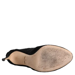 Black Mesh Stiletto Heels Ankle Boots Shoes