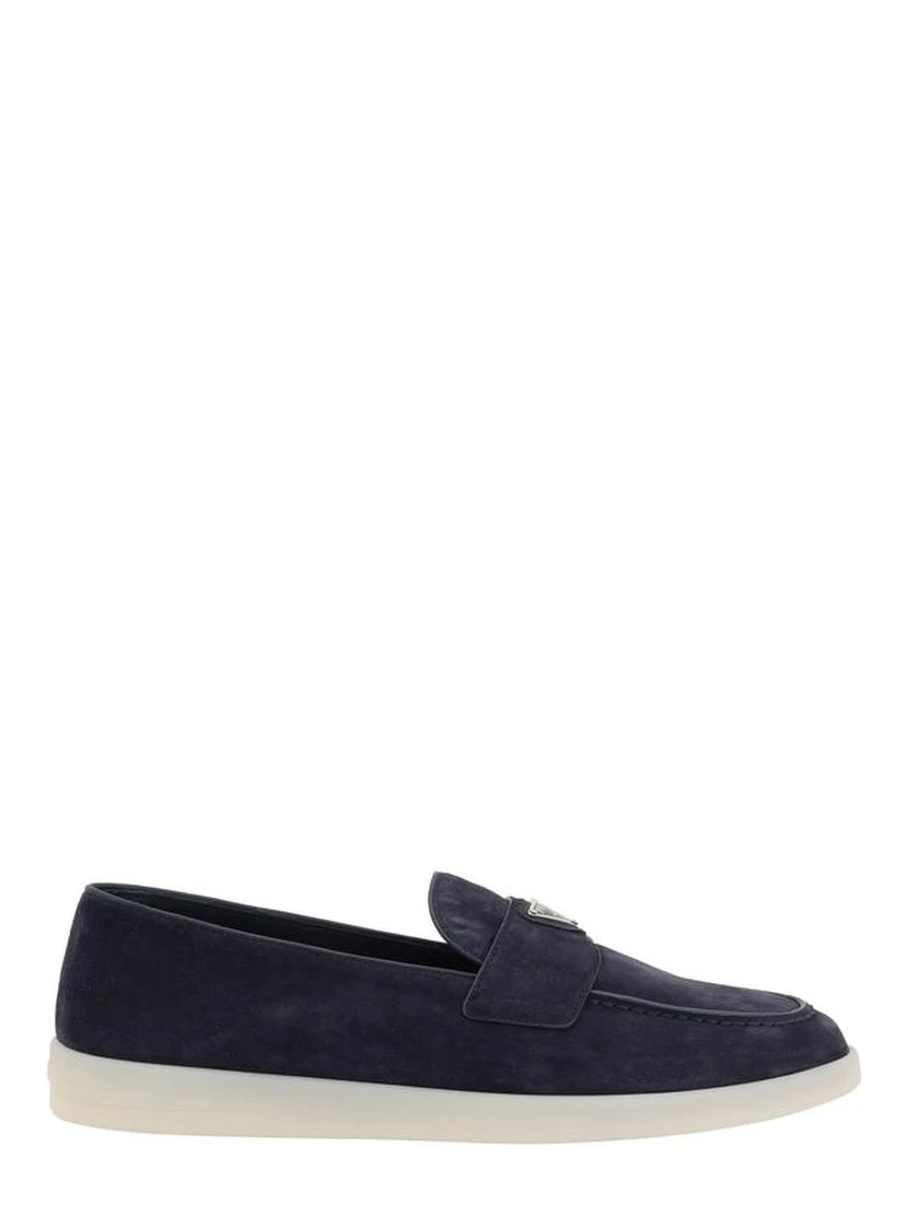 Blue Rubber Slip-On Loafers