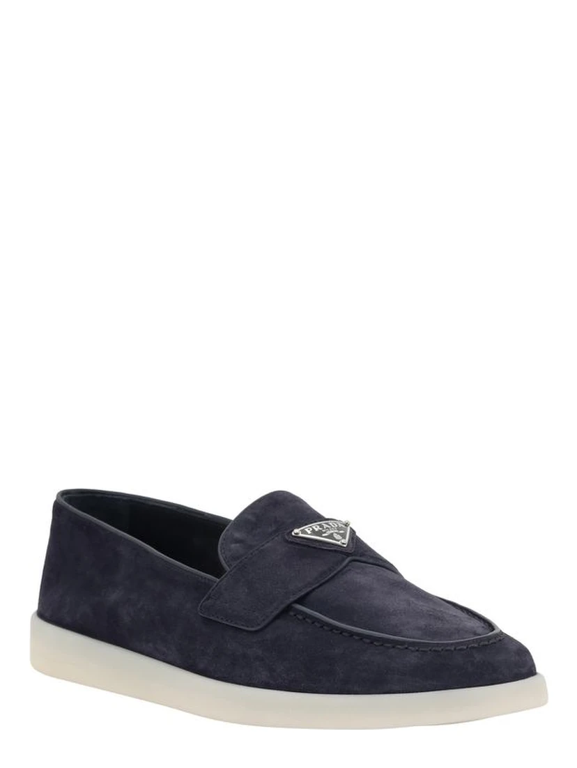 Blue Rubber Slip-On Loafers