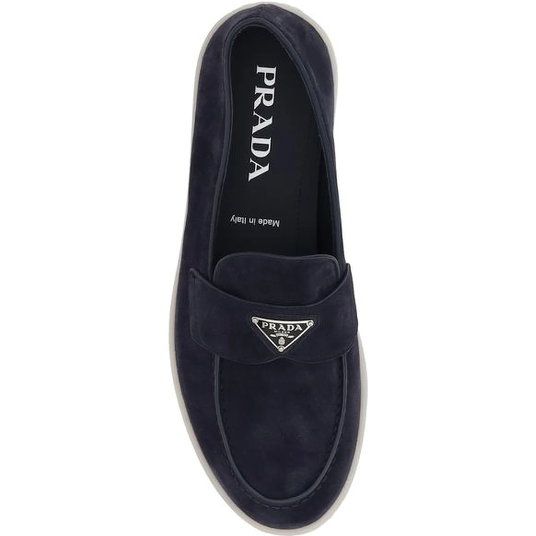Blue Rubber Slip-On Loafers