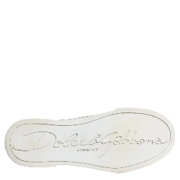 Gold White Logo Low Top Sneakers Shoes