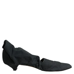 Green Cotton Sock Style Ankle Boots Shoes