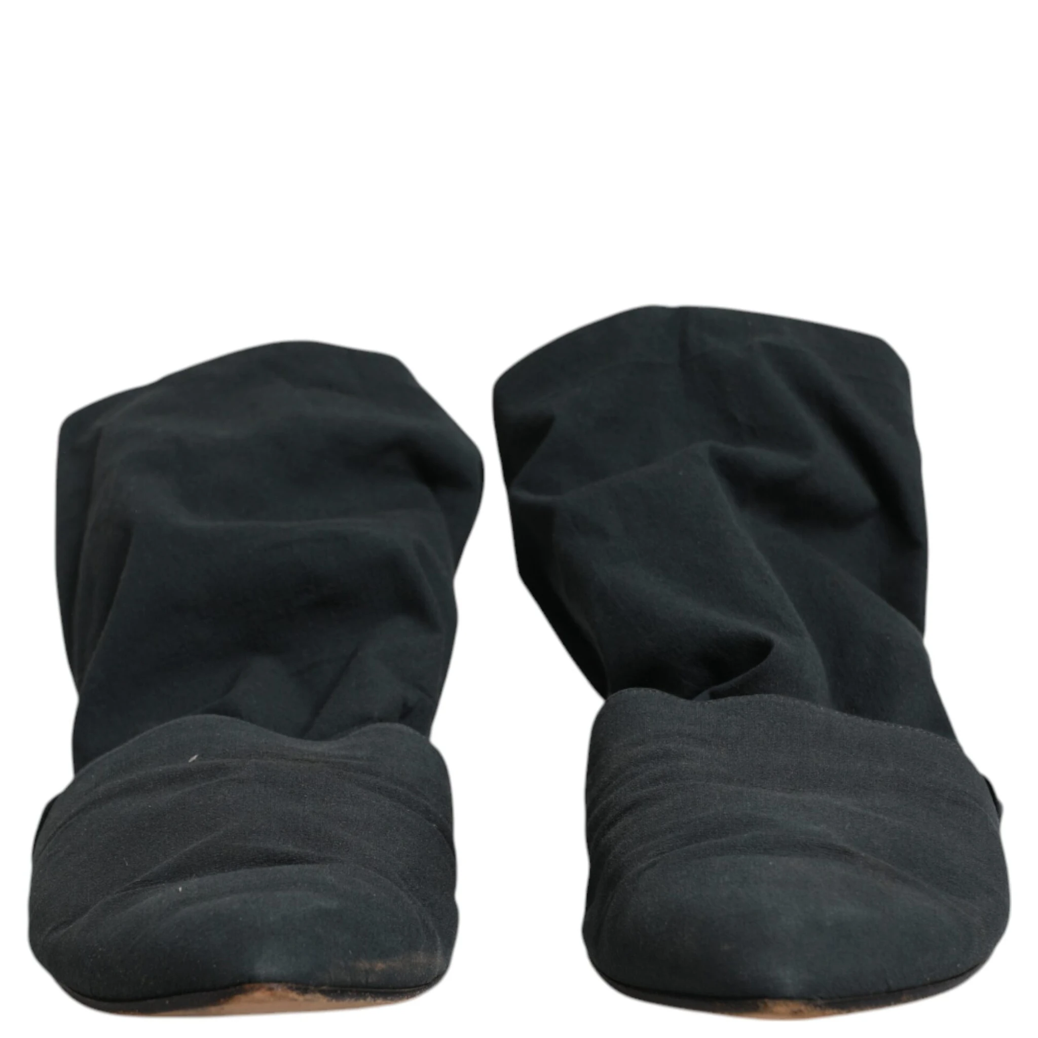 Green Cotton Sock Style Ankle Boots Shoes