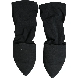 Green Cotton Sock Style Ankle Boots Shoes