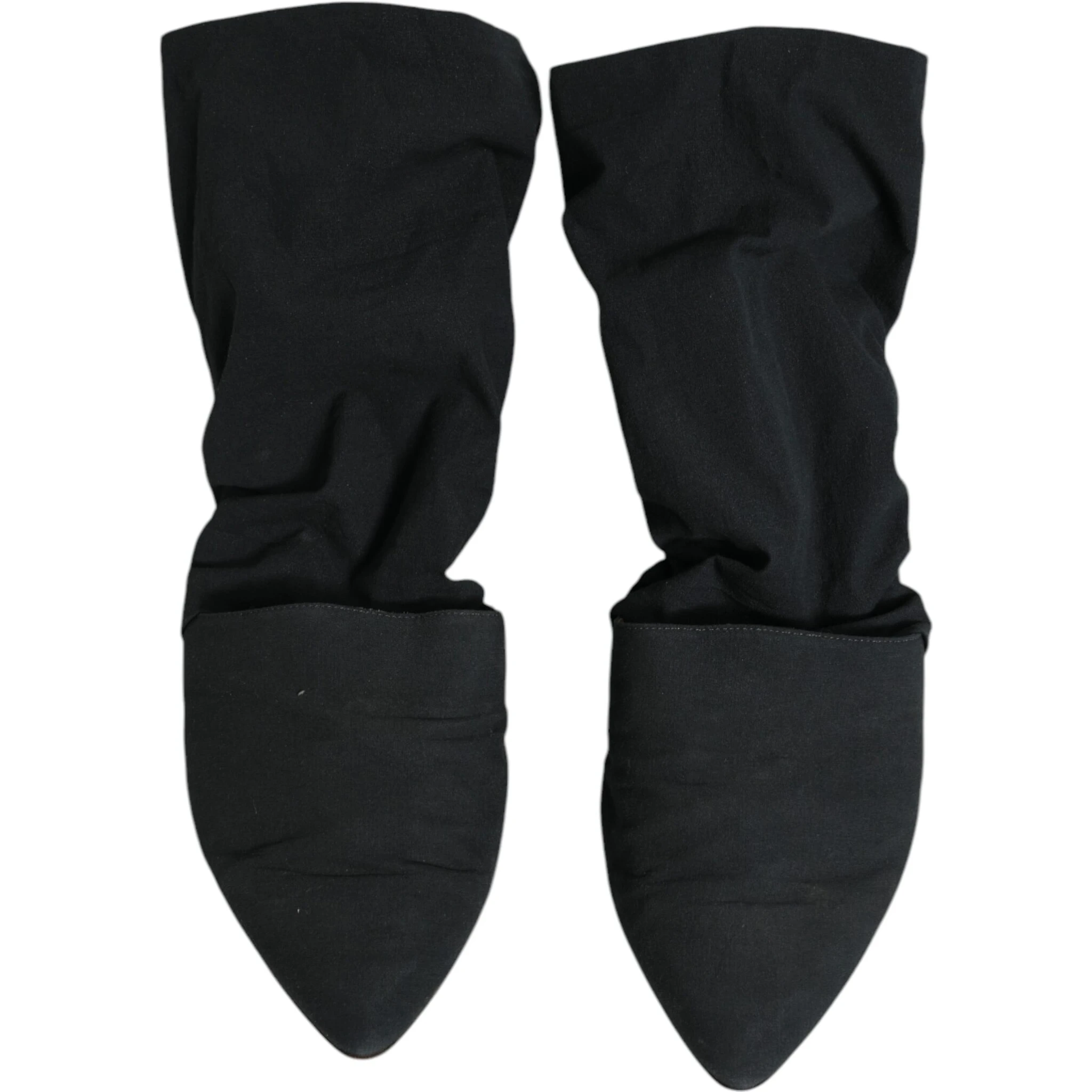 Green Cotton Sock Style Ankle Boots Shoes