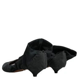 Green Cotton Sock Style Ankle Boots Shoes