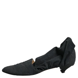 Green Cotton Sock Style Ankle Boots Shoes