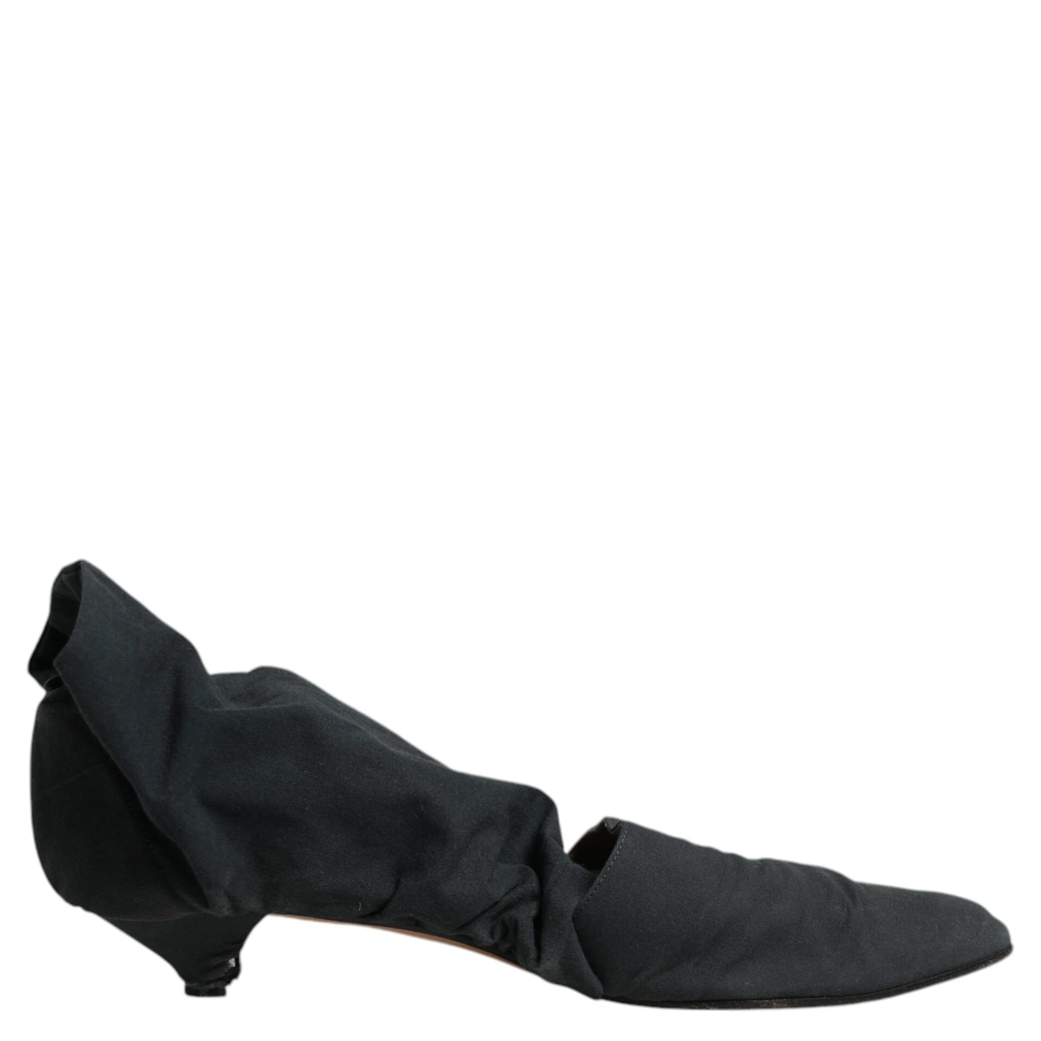 Green Cotton Sock Style Ankle Boots Shoes