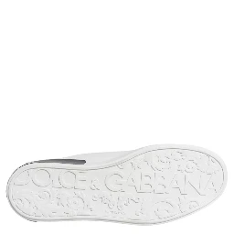 White Leather Logo Portofino Sneaker Shoes