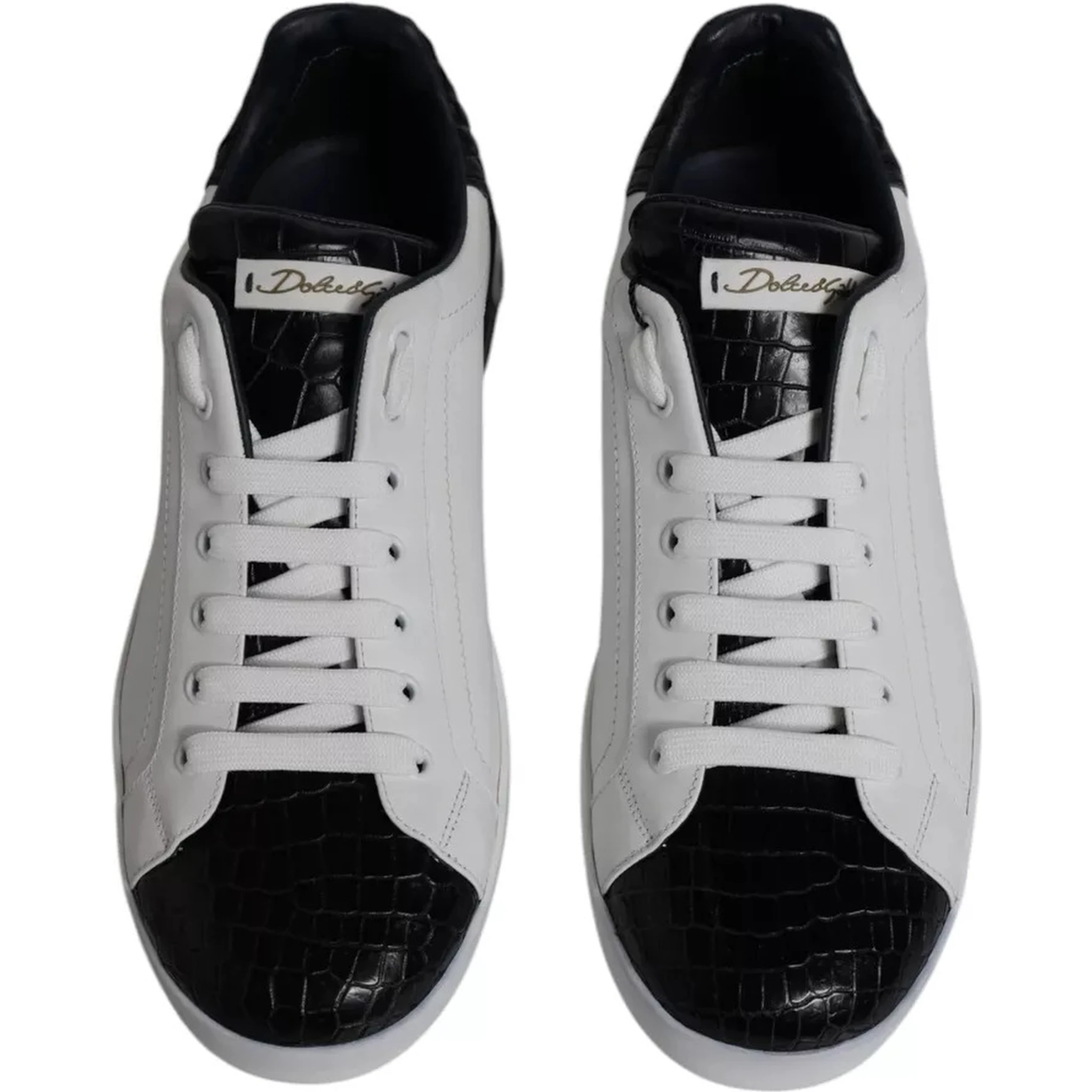 White Leather Logo Portofino Sneaker Shoes
