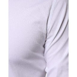 White Cotton Formal Men GOLD Dress Shirt