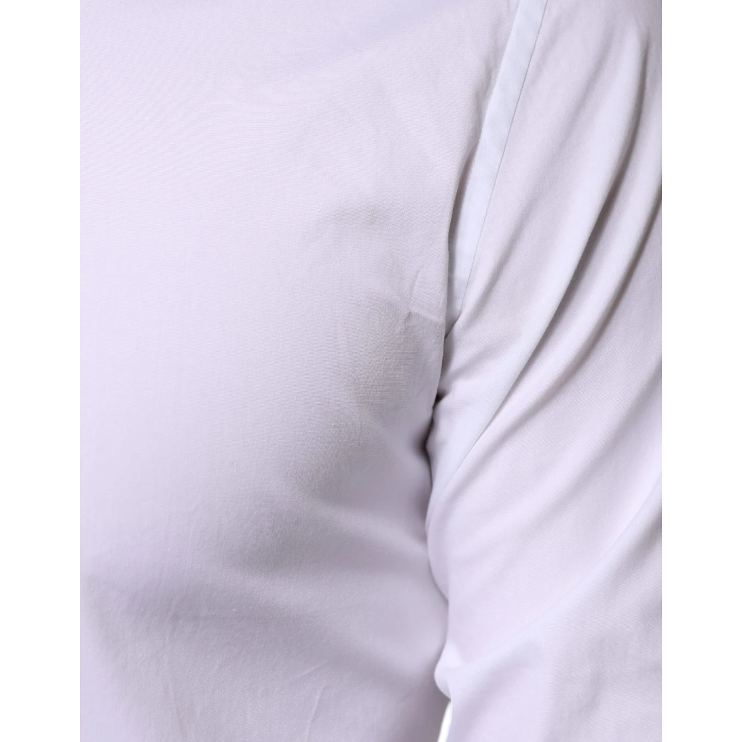 White Cotton Formal Men GOLD Dress Shirt