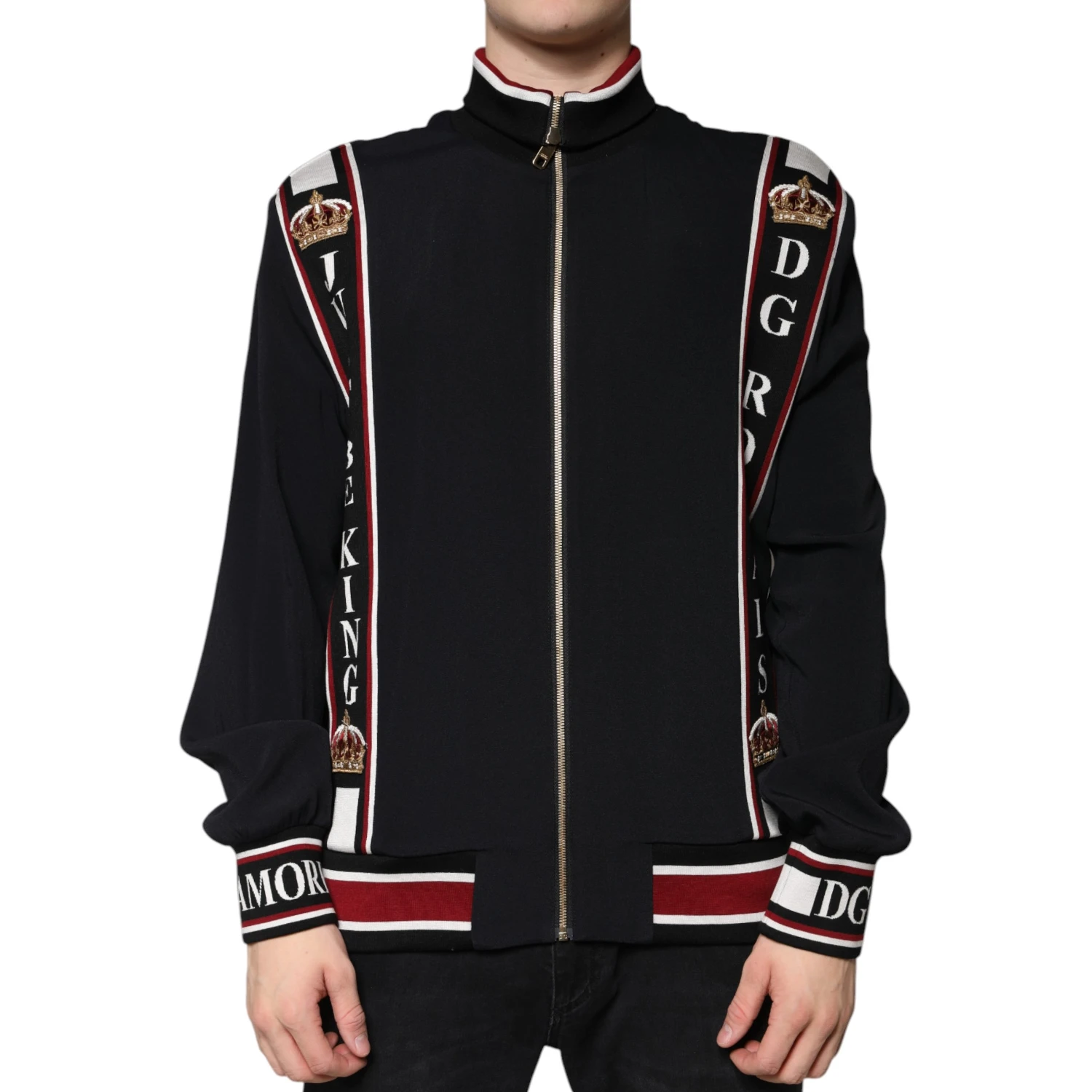 Black DG King Full Zip Sweatshirt Sweater
