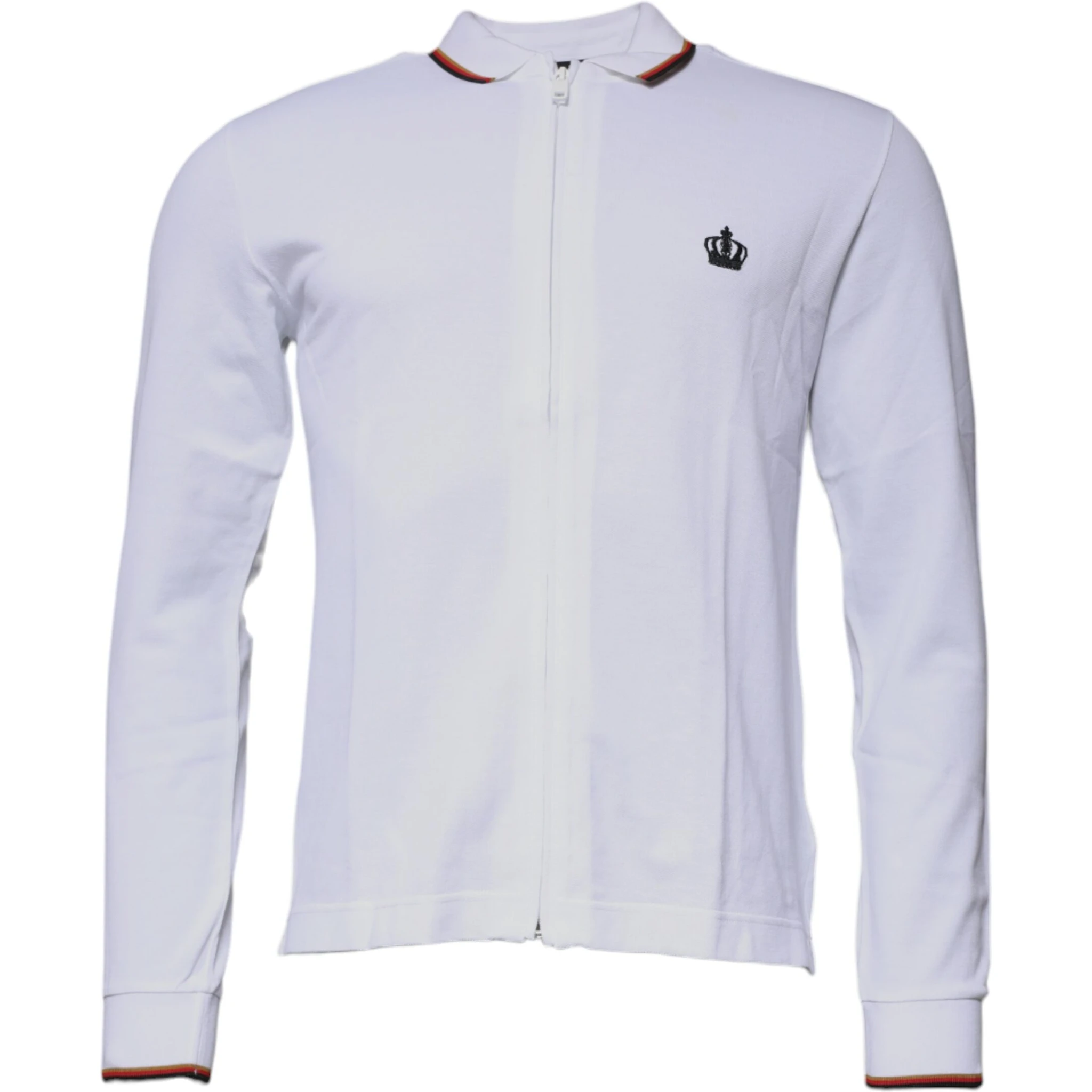 White Crown Men Full Zip Sweatshirt Sweater